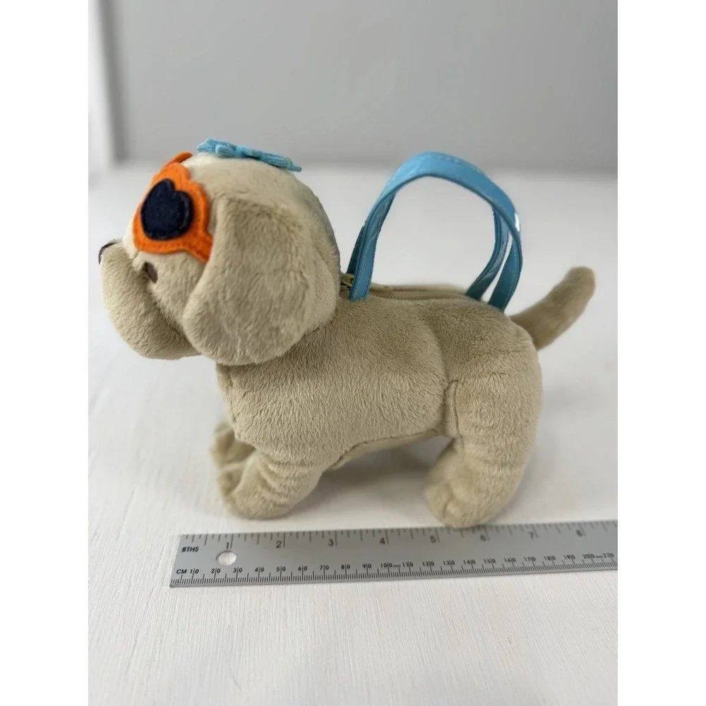 Gymboree Girl Beach Puppy Plush Purse Tropical-Bloom Tan Lab Labrador Dog 2010